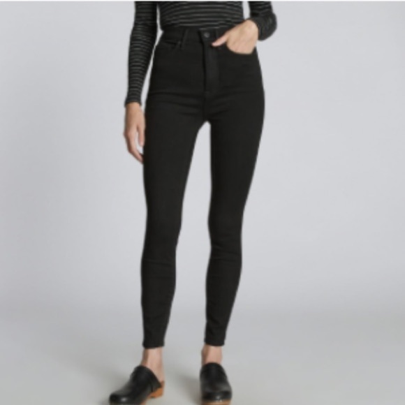 Everlane Denim - Everlane The Way-High Skinny Jean, Black, 33 Regular